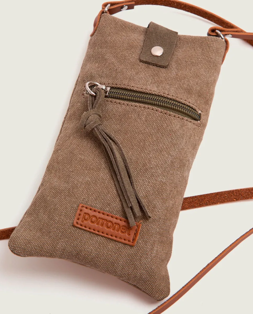 PORRONET Bolso Textil Kaki Malia New
