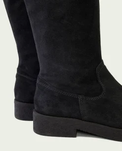 PORRONET Botas Altas Planas Carbon Con Cremallera Vega Cheap