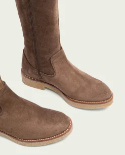 PORRONET Botas Altas Planas Moka Con Cremallera Vega Fashion