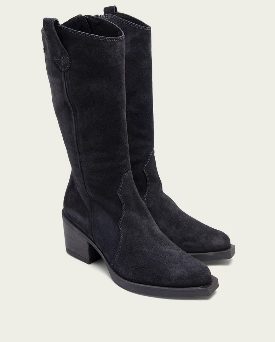 PORRONET Botas Cowboy Carbon Con Cremallera Java Outlet