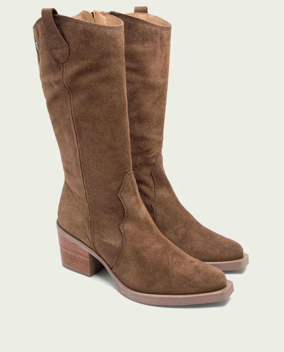 PORRONET Botas Cowboy Moka Con Cremallera Java Best
