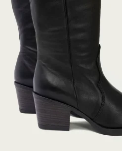 PORRONET Botas Cowboy Negra Con Cremallera Julia Best