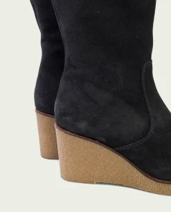 PORRONET Botas De Cuña Carbon Con Cremallera Marina Online