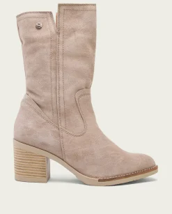 PORRONET Botas De Tacón Arena Con Cremallera Nia Clearance