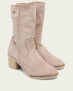 PORRONET Botas De Tacón Arena Con Cremallera Nia Clearance