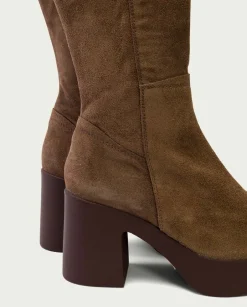 PORRONET Botas De Tacón Moka Con Cremallera Larisa Outlet