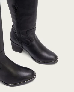 PORRONET Botas De Tacón Negra Con Cremallera Nina Discount