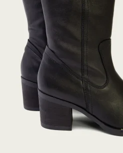 PORRONET Botas De Tacón Negra Con Cremallera Nina Discount