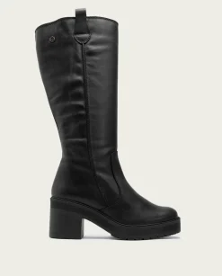 PORRONET Botas De Tacón Negro Con Cremallera Riva Outlet