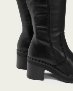 PORRONET Botas De Tacón Negro Con Cremallera Riva Outlet