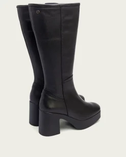 PORRONET Botas De Tacón Negro Con Cremallera Lea New
