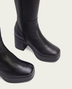 PORRONET Botas De Tacón Negro Con Cremallera Lea New