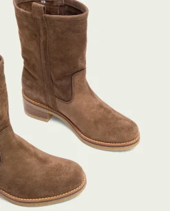 PORRONET Botas Planas Moka Con Tiradores Paula Hot