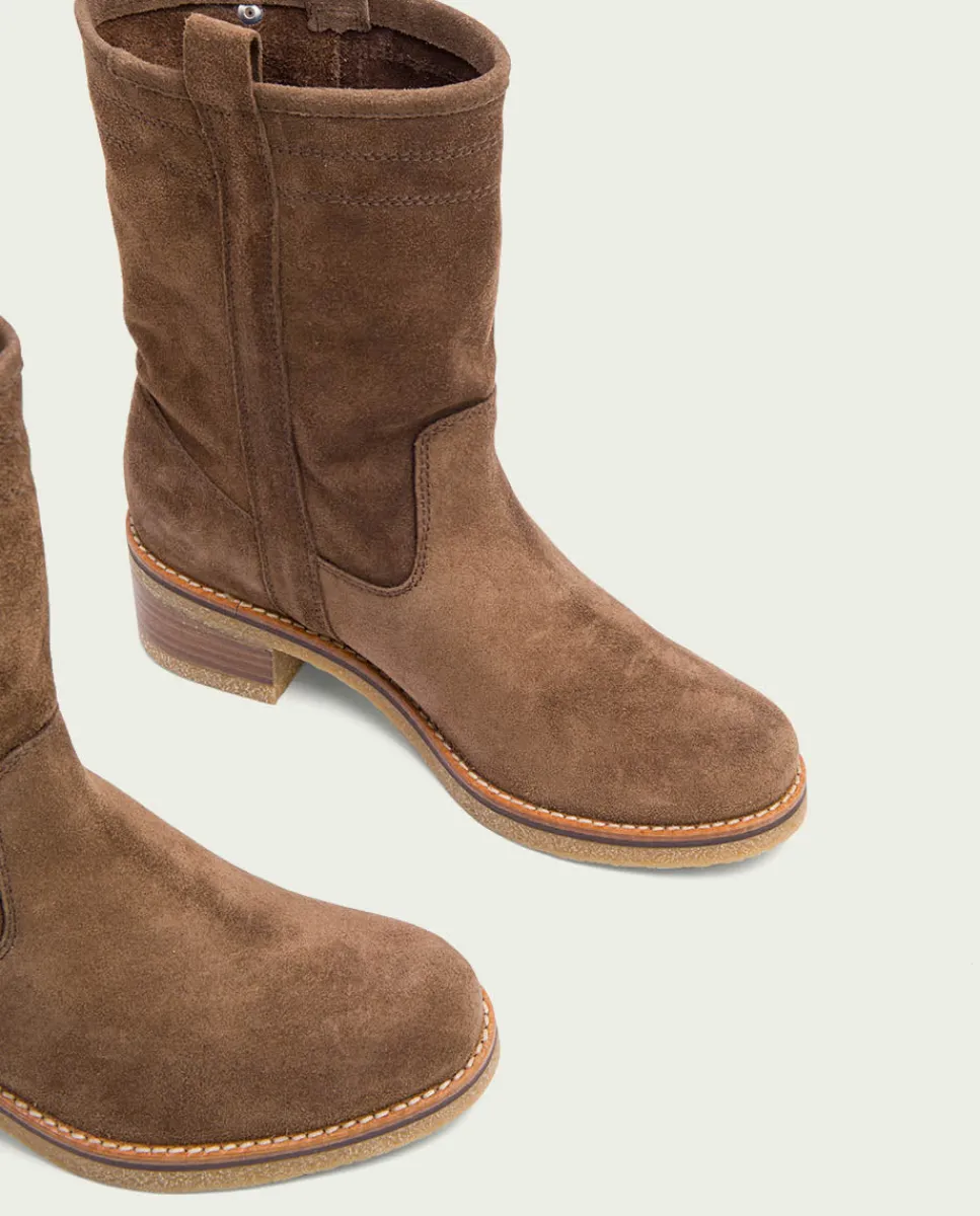 PORRONET Botas Planas Moka Con Tiradores Paula Hot