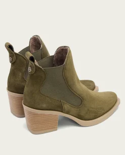 PORRONET Botines Cowboy Kaki Con Elasticos Jackie Shop