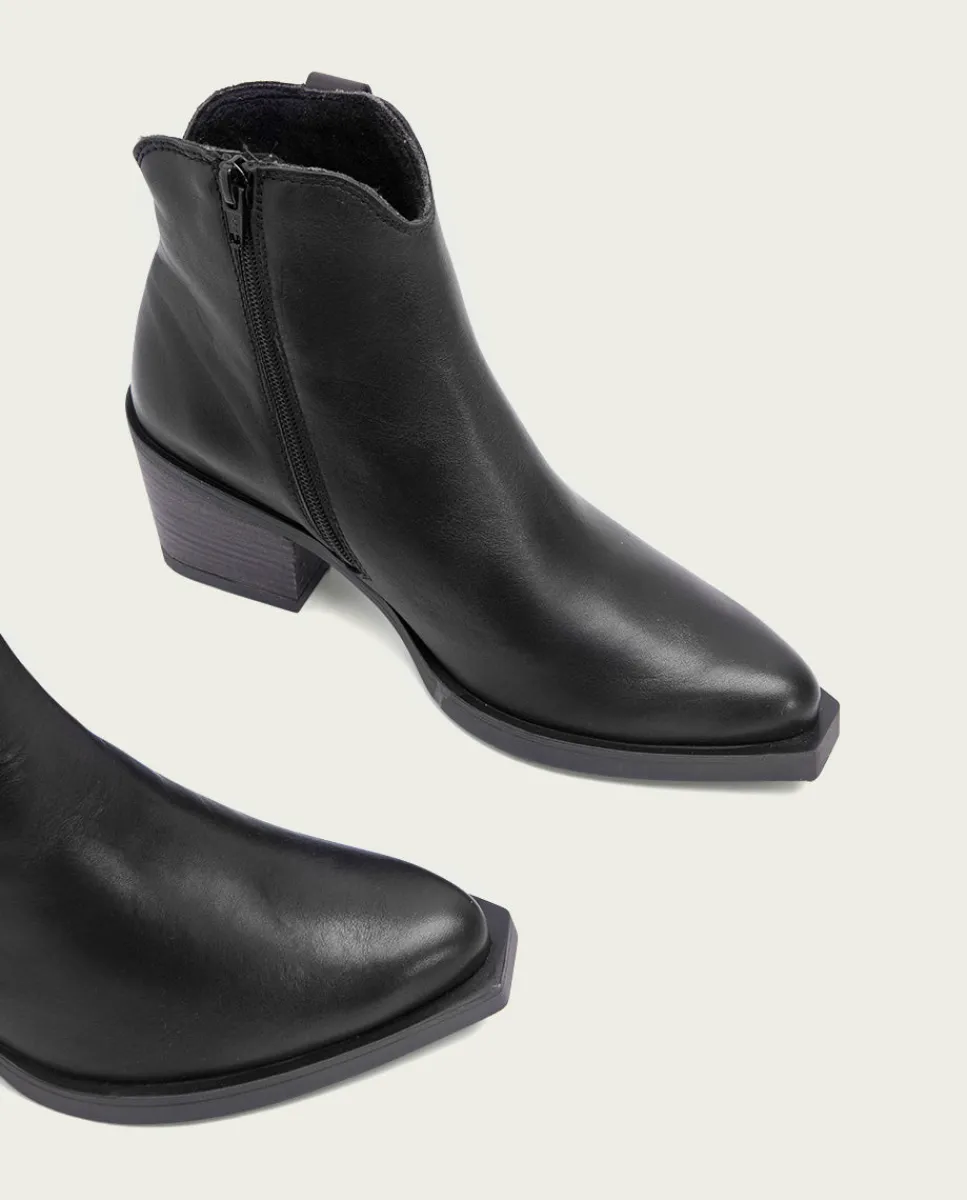 PORRONET Botines Cowboy Negro Con Cremallera Jade Sale