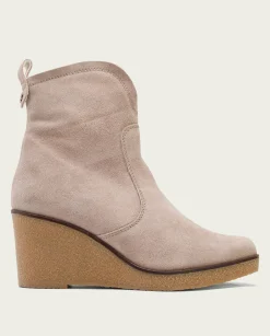 PORRONET Botines De Cuña Arena Con Cremallera Mabel Cheap