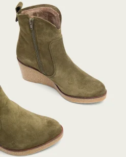 PORRONET Botines De Cuña Kaki Con Cremallera Mabel Best