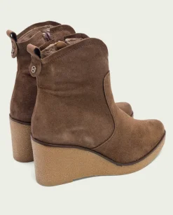 PORRONET Botines De Cuña Moka Con Cremallera Mabel Sale