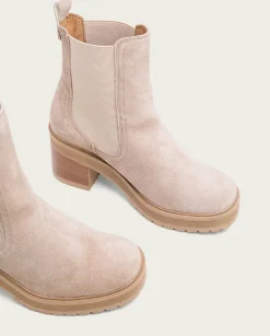 PORRONET Botines De Tacón Arena Con Elasticos Rea New