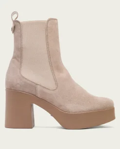 PORRONET Botines De Tacón Arena Con Elasticos Lena Best