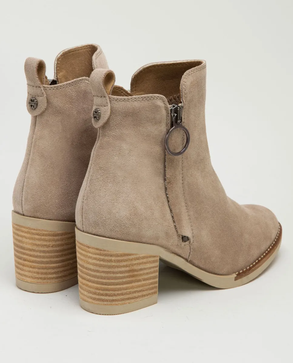 PORRONET Botines De Tacón Arena Cremallera Nery Outlet