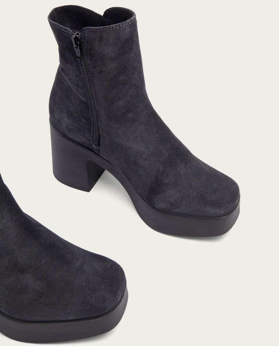 PORRONET Botines De Tacón Carbon Con Cremallera Leta Outlet