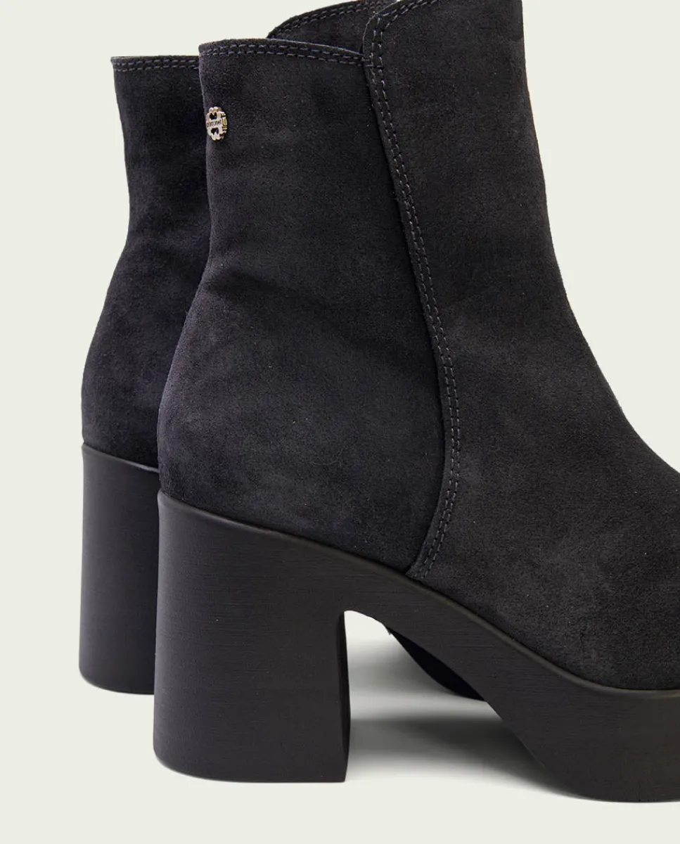 PORRONET Botines De Tacón Carbon Con Cremallera Leta Outlet