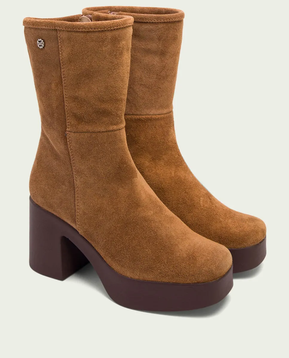 PORRONET Botines De Tacón Cuero Con Cremallera Lisa Hot