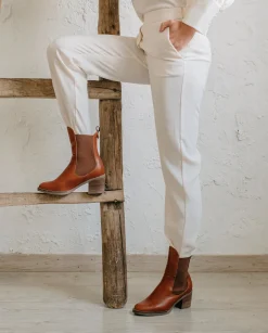 PORRONET Botines De Tacón Cuero Con Elasticos Nekane Clearance