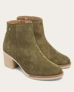 PORRONET Botines De Tacón Kaki Con Cremallera Nala Cheap
