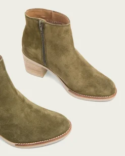 PORRONET Botines De Tacón Kaki Con Cremallera Nala Cheap