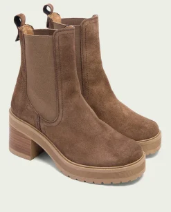 PORRONET Botines De Tacón Moka Con Elasticos Rea Shop