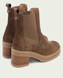 PORRONET Botines De Tacón Moka Con Elasticos Rea Shop