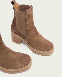 PORRONET Botines De Tacón Moka Con Elasticos Rea Shop