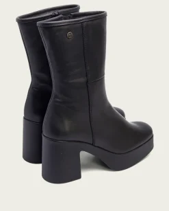 PORRONET Botines De Tacón Negro Con Cremallera Lana Best Sale