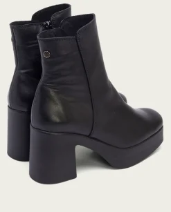 PORRONET Botines De Tacón Negro Con Cremallera Lia New