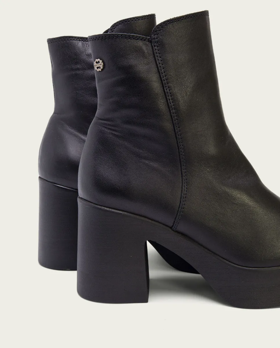 PORRONET Botines De Tacón Negro Con Cremallera Lia New