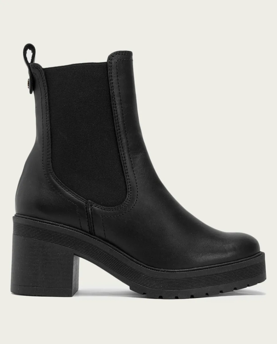 PORRONET Botines De Tacón Negros Con Elasticos Raia Clearance