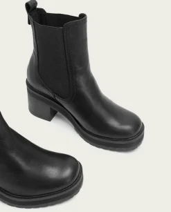 PORRONET Botines De Tacón Negros Con Elasticos Raia Clearance