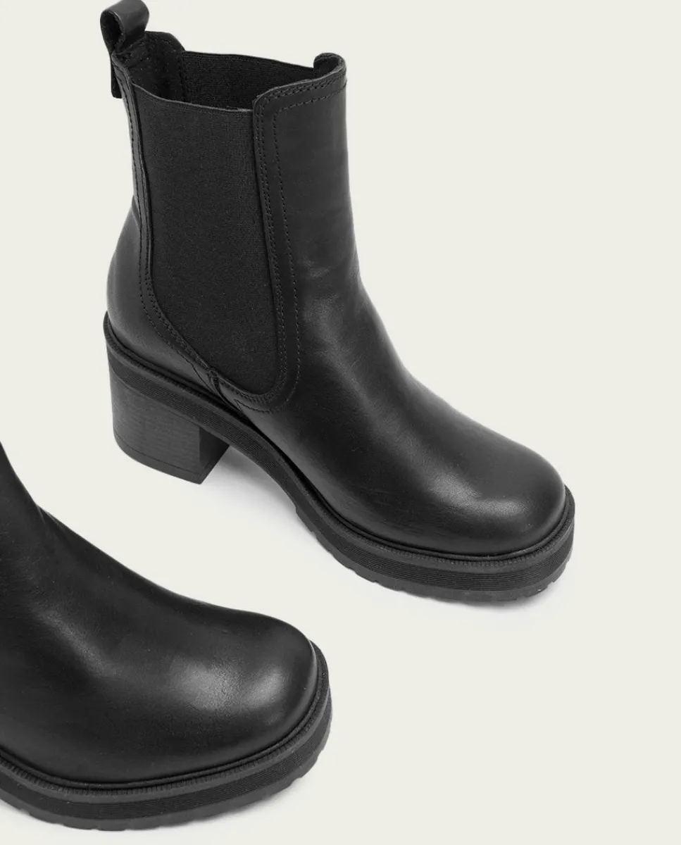 PORRONET Botines De Tacón Negros Con Elasticos Raia Clearance