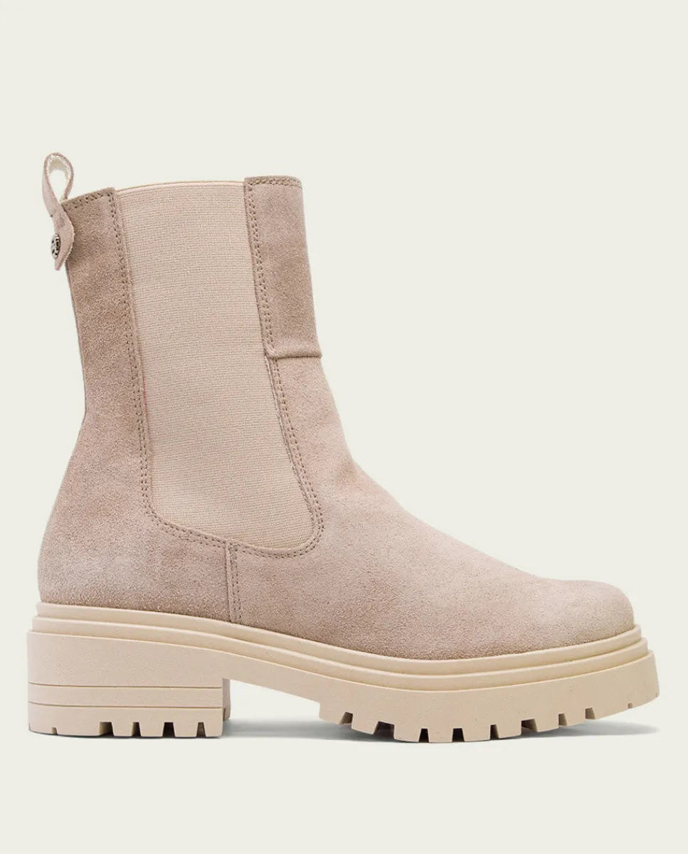 PORRONET Botines Planos Arena Con Elasticos Sibila Online