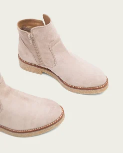 PORRONET Botines Planos Arena Con Cremallera Valerie Cheap