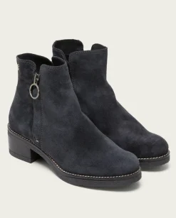 PORRONET Botines Planos Carbon Con Cremallera Poppy Sale