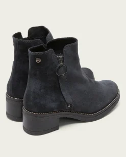 PORRONET Botines Planos Carbon Con Cremallera Poppy Sale