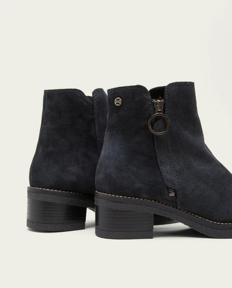 PORRONET Botines Planos Carbon Con Cremallera Poppy Sale