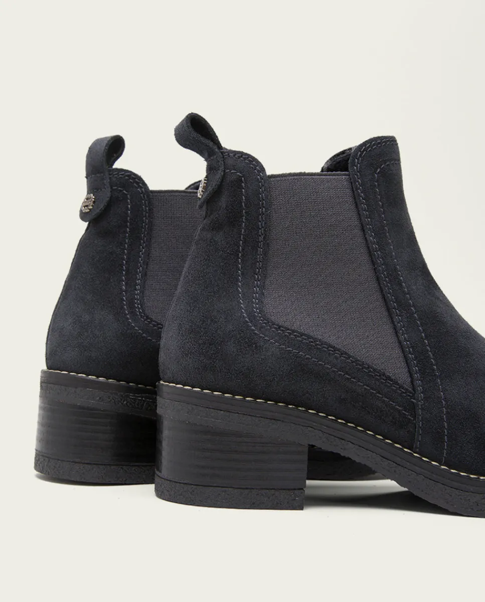 PORRONET Botines Planos Carbon Con Elasticos Pau Clearance