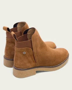 PORRONET Botines Planos Cuero Con Elasticos Valentina Cheap