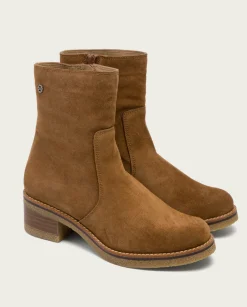 PORRONET Botines Planos Cuero Con Cremallera Palma Outlet