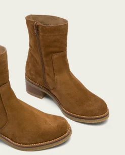 PORRONET Botines Planos Cuero Con Cremallera Palma Outlet